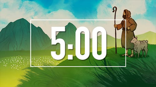 The Lord is my Shepherd Bible Countdown Timer for Sunday School