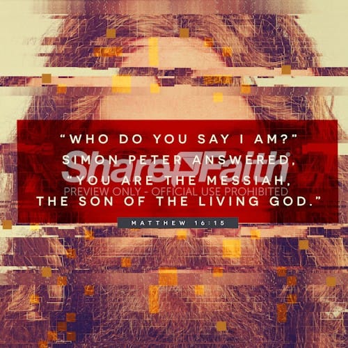 Matthew 16:15 Who Is Jesus Social Media Graphic