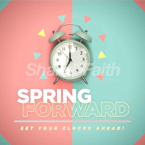 Spring Forward Social Media Graphic