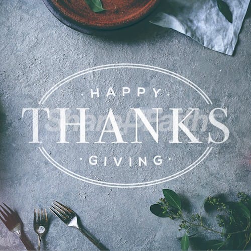 Happy Thanksgiving Meal Social Media Graphic