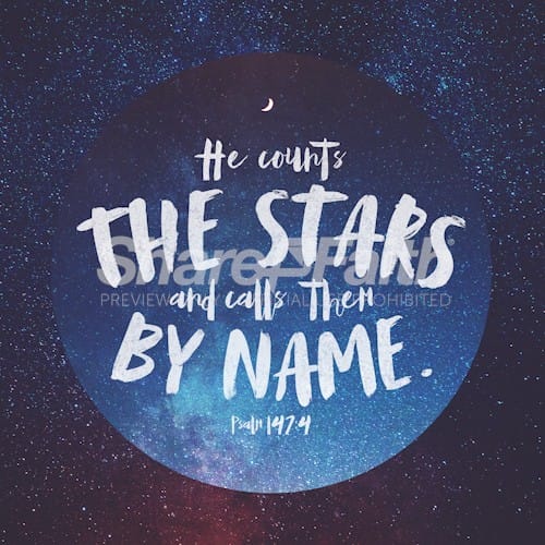 Psalm 147:4 Social Media Graphic