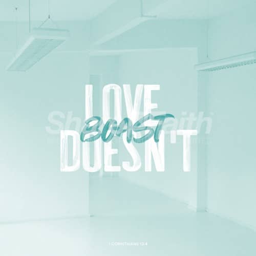 Love Doesn't Boast Social Media Graphic