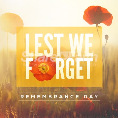 Lest We Forget Poppy Social Media Graphic