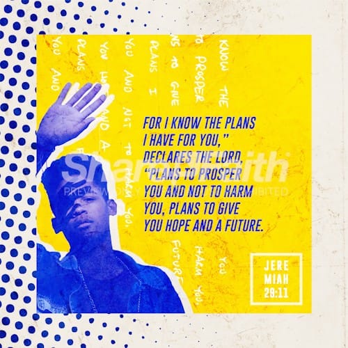 God's Plan Jeremiah 29:11 Social Media Graphic