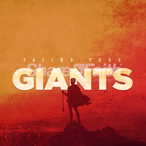 Facing Your Giants Church Sermon Social Media Graphic
