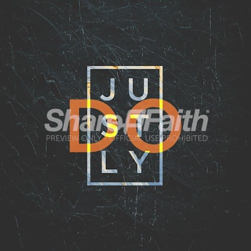 Do Justly Bible Verse Symmetrical Social Media Graphic