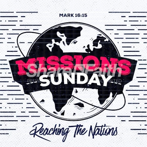 Missions Sunday Church Social Graphic
