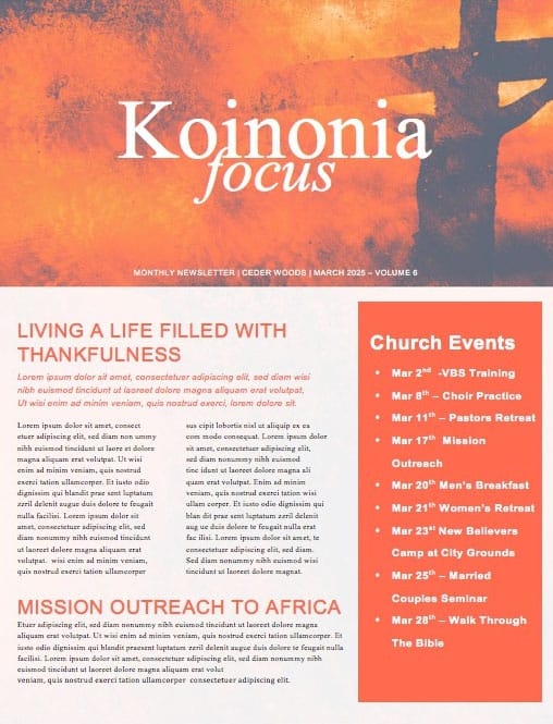 Good Good Father Church Newsletter