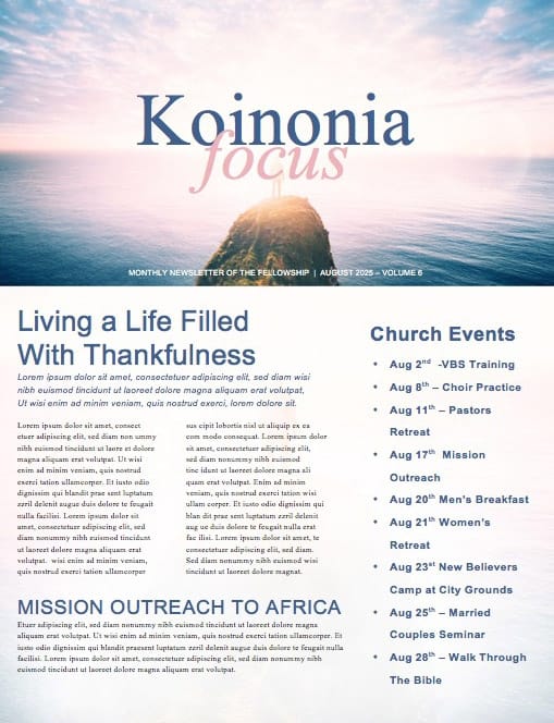 Let God Church Newsletter Template