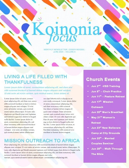 Sunday School Jelly Bean Children’s Church Newsletter