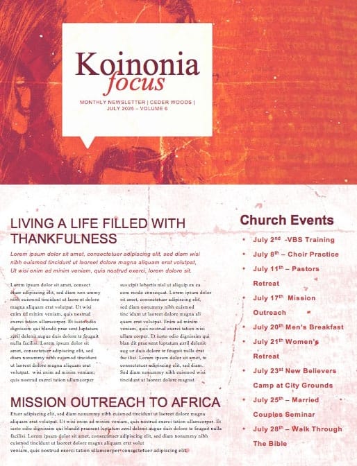 Jesus Said What Church Newsletter Template