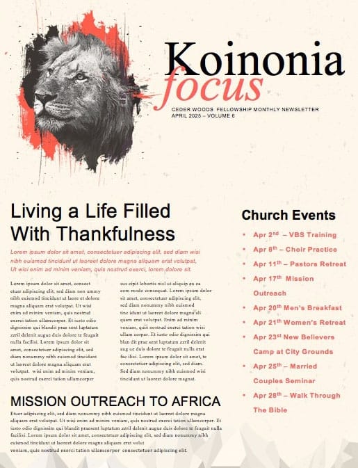 God Is Our Refuge And Strength Church Newsletter