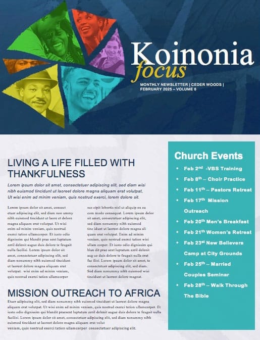 Black History Month February Church Newsletter