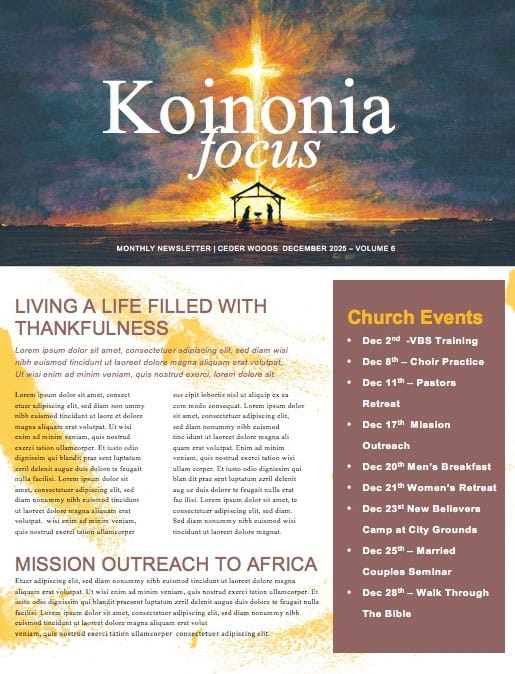 A Child Is Born Christmas Newsletter