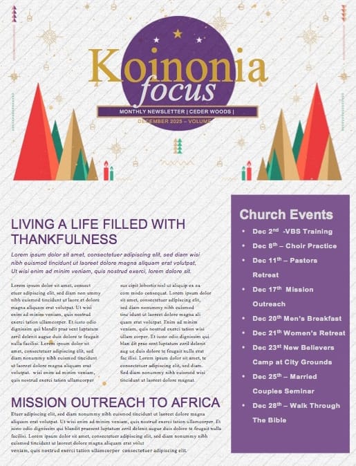 The First Noel Christmas Church Newsletter