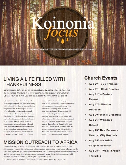 Fall Retreat Church Newsletter Template