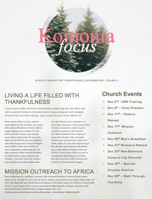 Give The Gift Of Hope Christmas Newsletter