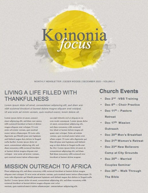 MLK Day Service Newsletter Template