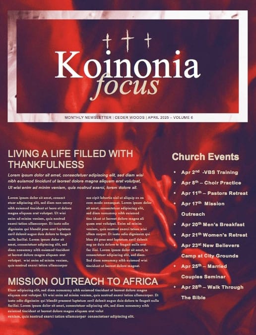 Good Friday It Is Finished Newsletter Template
