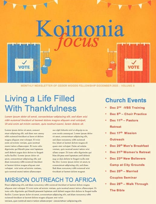 Why Cant We All Get Along Church Newsletter