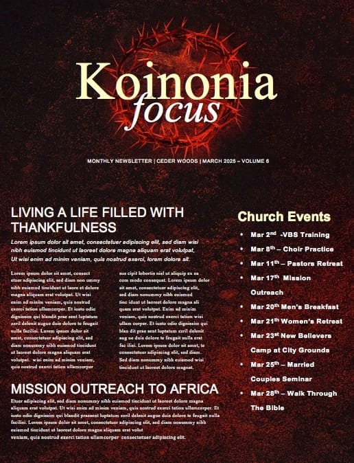 Good Friday Church Service Newsletter Template