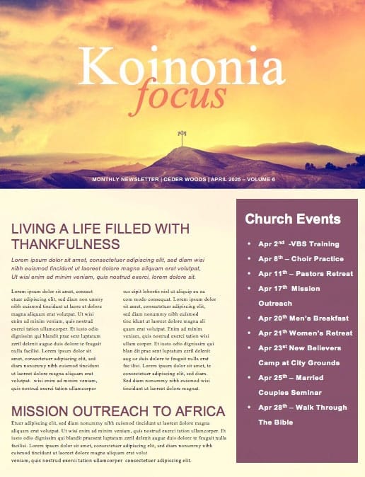 He Is Risen Easter Cross Church Newsletter