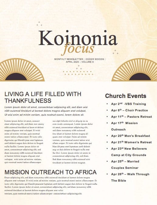 Easter Resurrection Church Newsletter