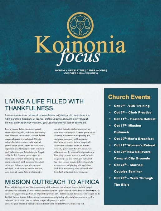 Martin Luther Reformation Day Newsletter Template