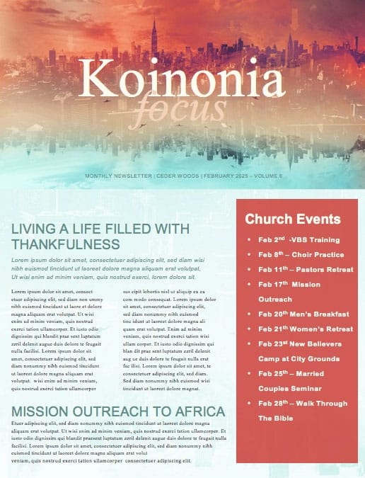 Upside Down Kingdom Newsletter Template