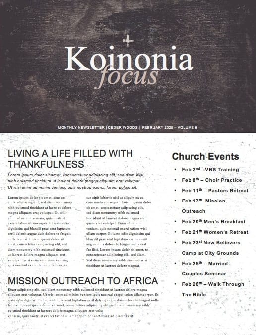 Lent Church Newsletter