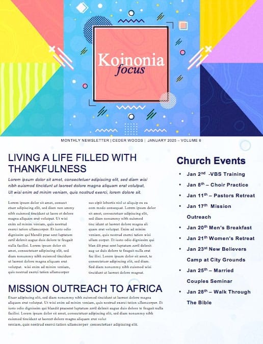Family Sunday Church Newsletter