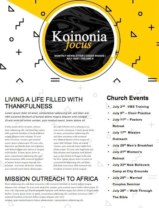 Back To School Newsletter