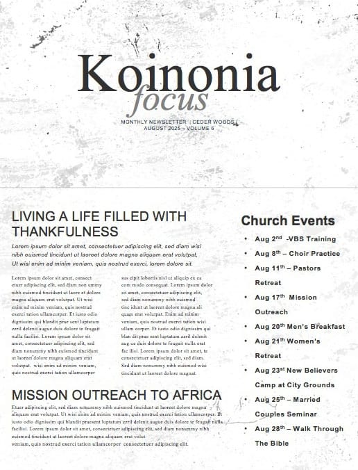 Bad Ideas Church Newsletter