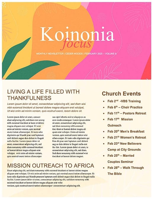Spring Forward 2022 Church Newsletter