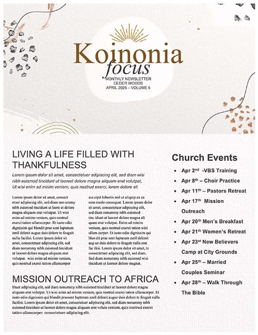 Church Newsletter Easter Sunday Church Graphics 2022