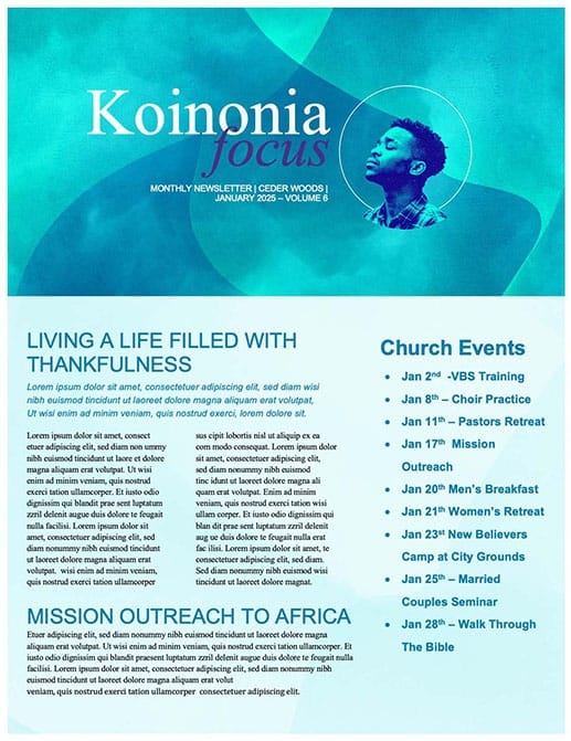 Teach Us To Pray Newsletter