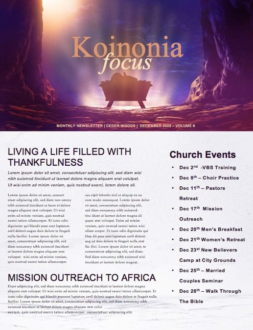 Word Made Flesh Church Newsletter