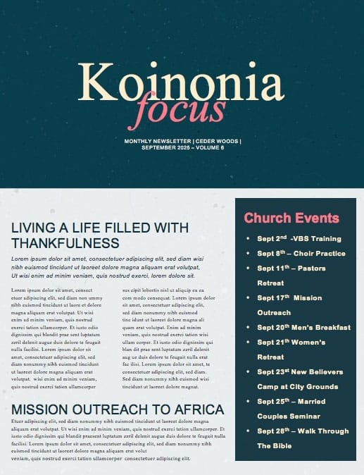 Trunk Or Treat Harvest Festival Church Newsletter Template