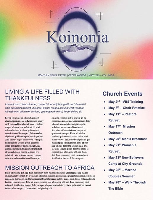 Pentecost 2022 Church Newsletter