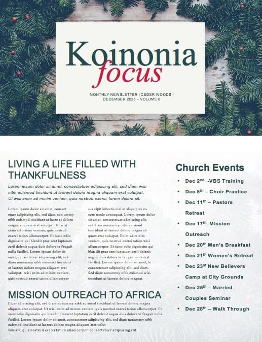 Merry Christmas From Our Family To Yours Newsletter