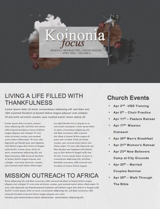 Good Friday Cloud Church Newsletter