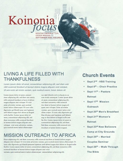 Death And Taxes Church Newsletter