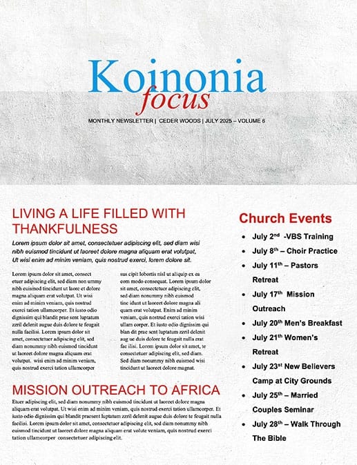 When Life Doesn't Make Sense Church Newsletter