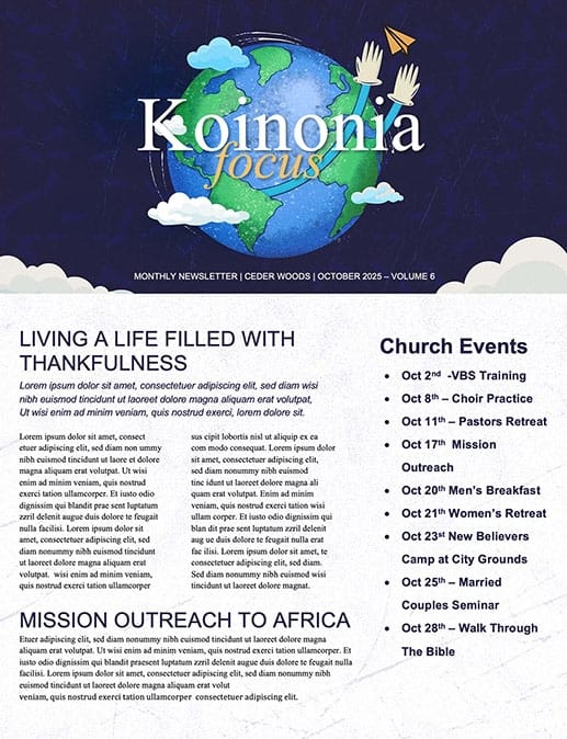 Change Your World: Newsletter