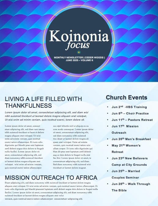 Father's Day Church Newsletter Template