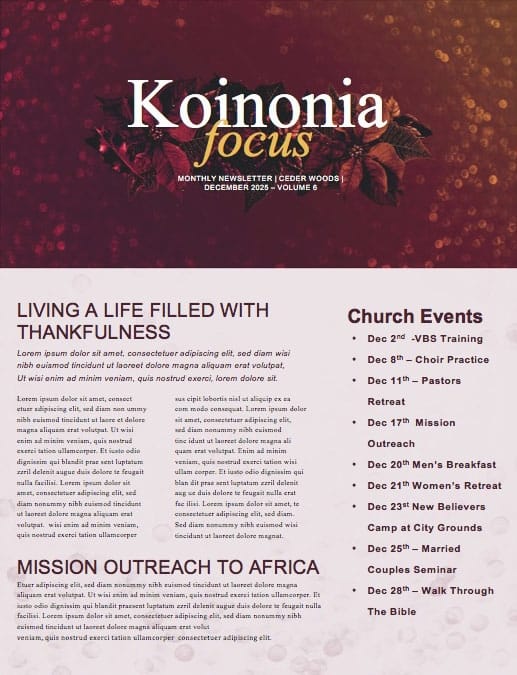 Merry Christmas Holly Newsletter Template