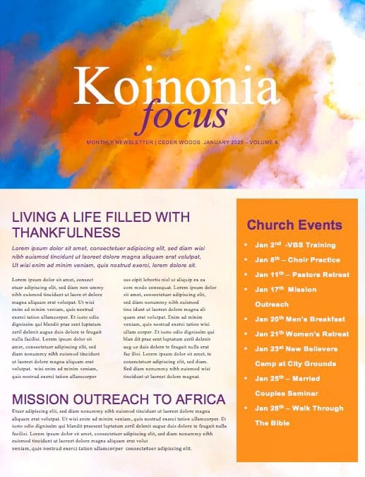 I Have A Dream Martin Luther King Church Newsletter