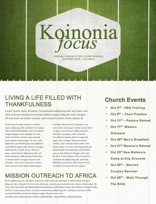 Fan or Follower of Jesus Newsletter Template