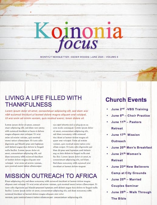 Father's Day We Love You Dad Church Newsletter