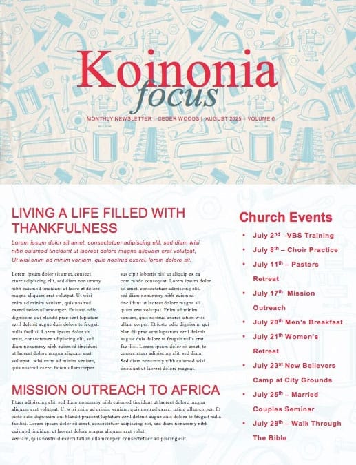 Labor Day Picnic Red Church Newsletter